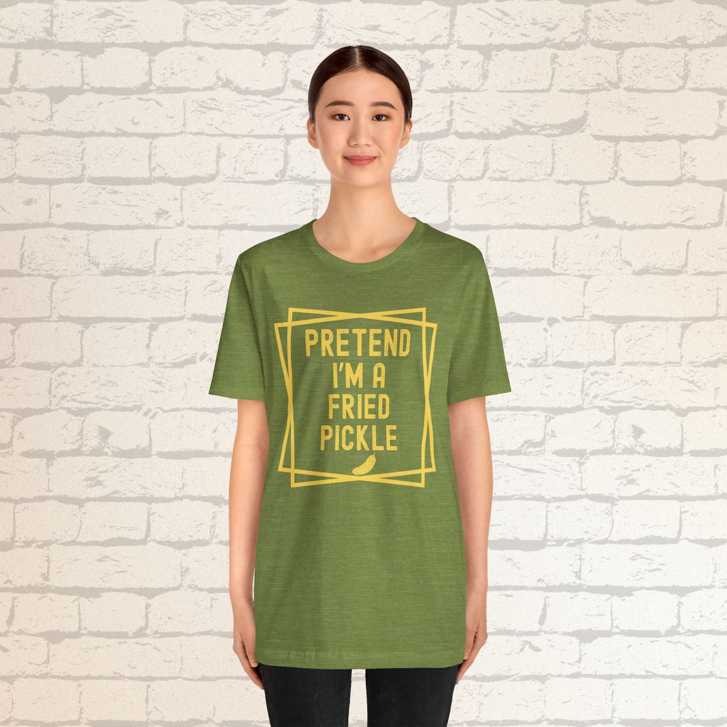 Pretend I'm a Fried Pickle Halloween Costume Shirt, Lazy Halloween T-Shirt Costume, Funny Halloween T-Shirt, Funny Women T Shirt