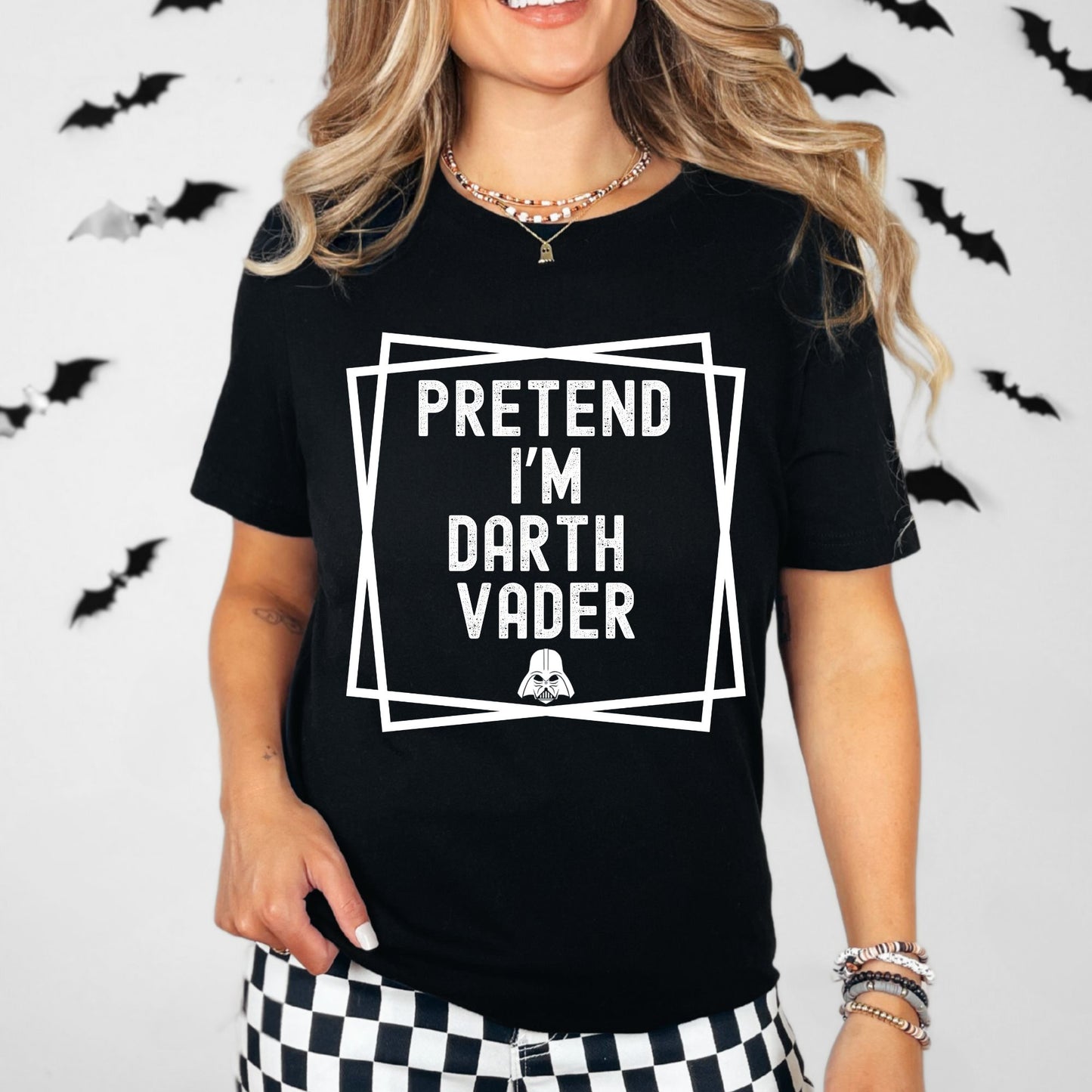 Pretend I'm Darth Halloween Costume Shirt, Lazy Halloween T-Shirt Costume, Funny Halloween T-Shirt, Funny Unisex T Shirt