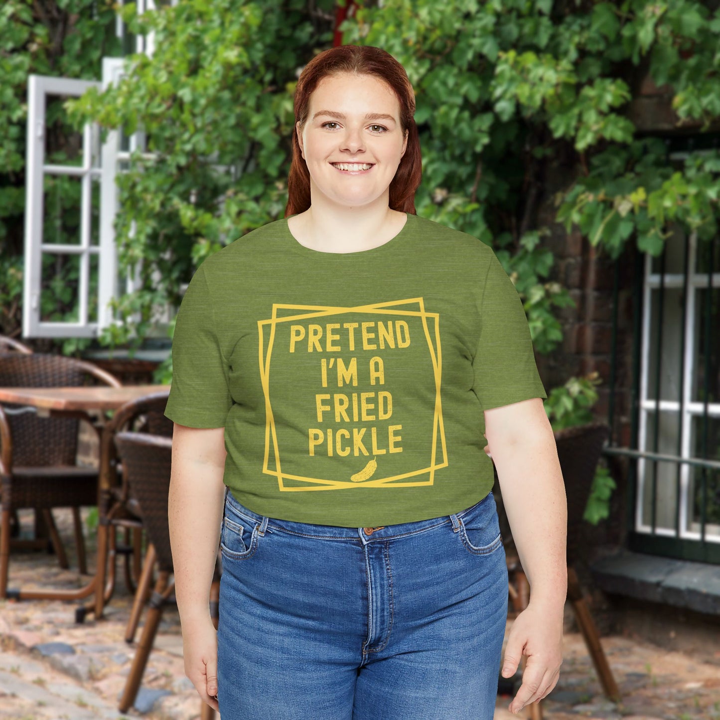 Pretend I'm a Fried Pickle Halloween Costume Shirt, Lazy Halloween T-Shirt Costume, Funny Halloween T-Shirt, Funny Women T Shirt