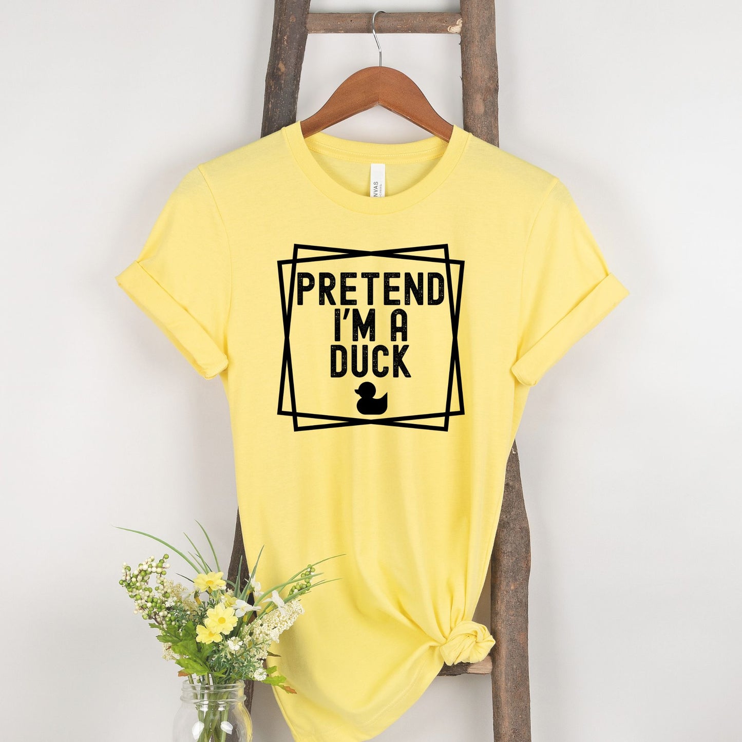 Pretend I'm a Duck Halloween Costume Shirt, Lazy Halloween T-Shirt Costume, Funny Halloween T-Shirt, Funny Women T Shirt