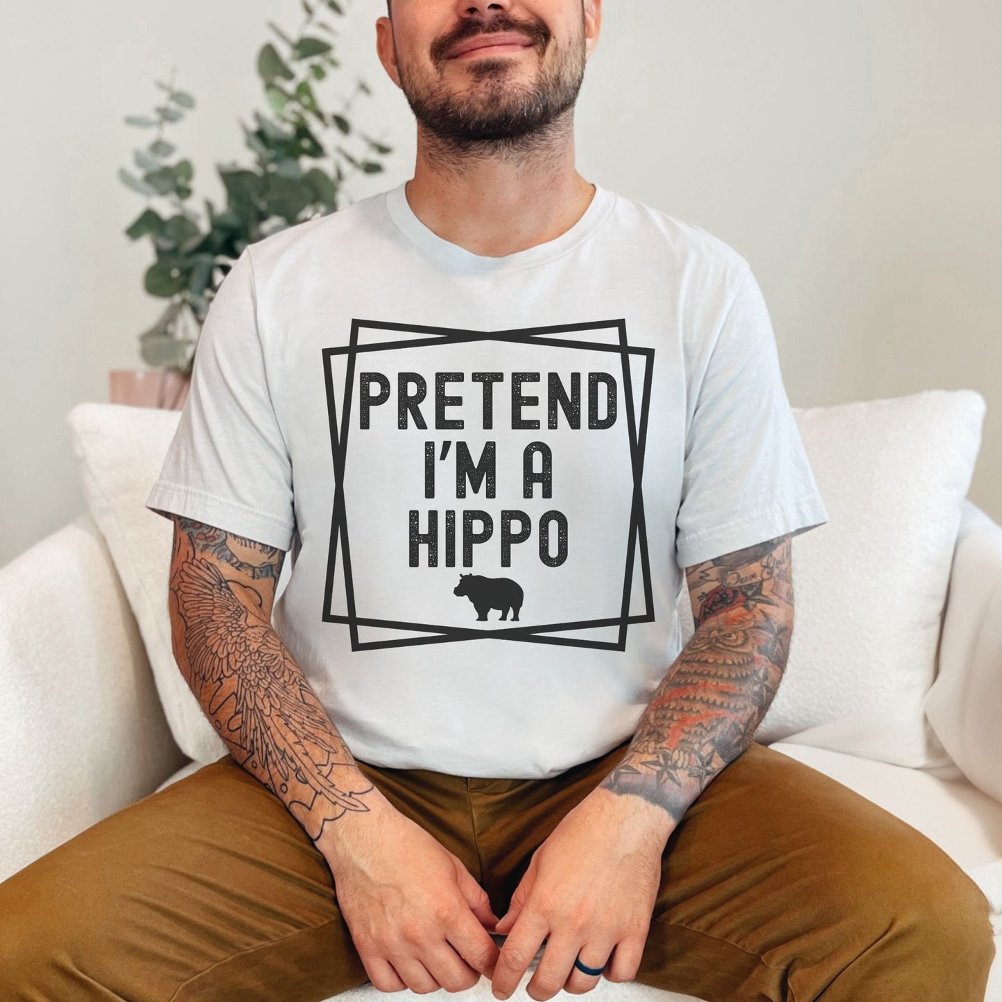 Pretend I'm a Hippo Halloween Costume Shirt, Lazy Halloween T-Shirt Costume, Funny Halloween T-Shirt, Funny Women T Shirt