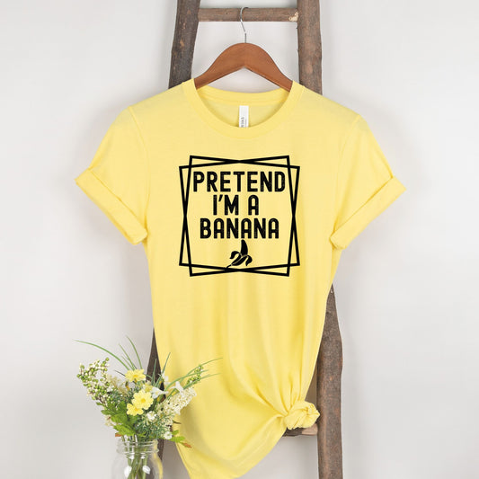 Pretend I'm a Banana Halloween Costume Shirt, Lazy Halloween T-Shirt Costume, Funny Halloween T-Shirt, Funny Women T Shirt