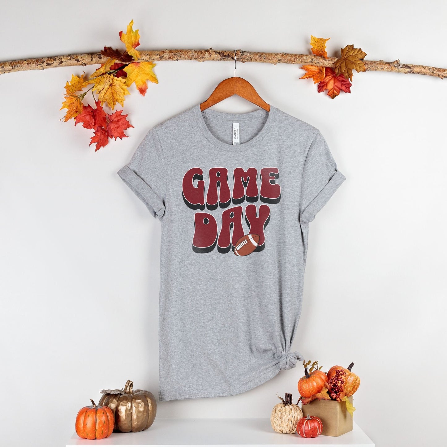 Game Day Football Shirt for Women - Garnet and Black Tee