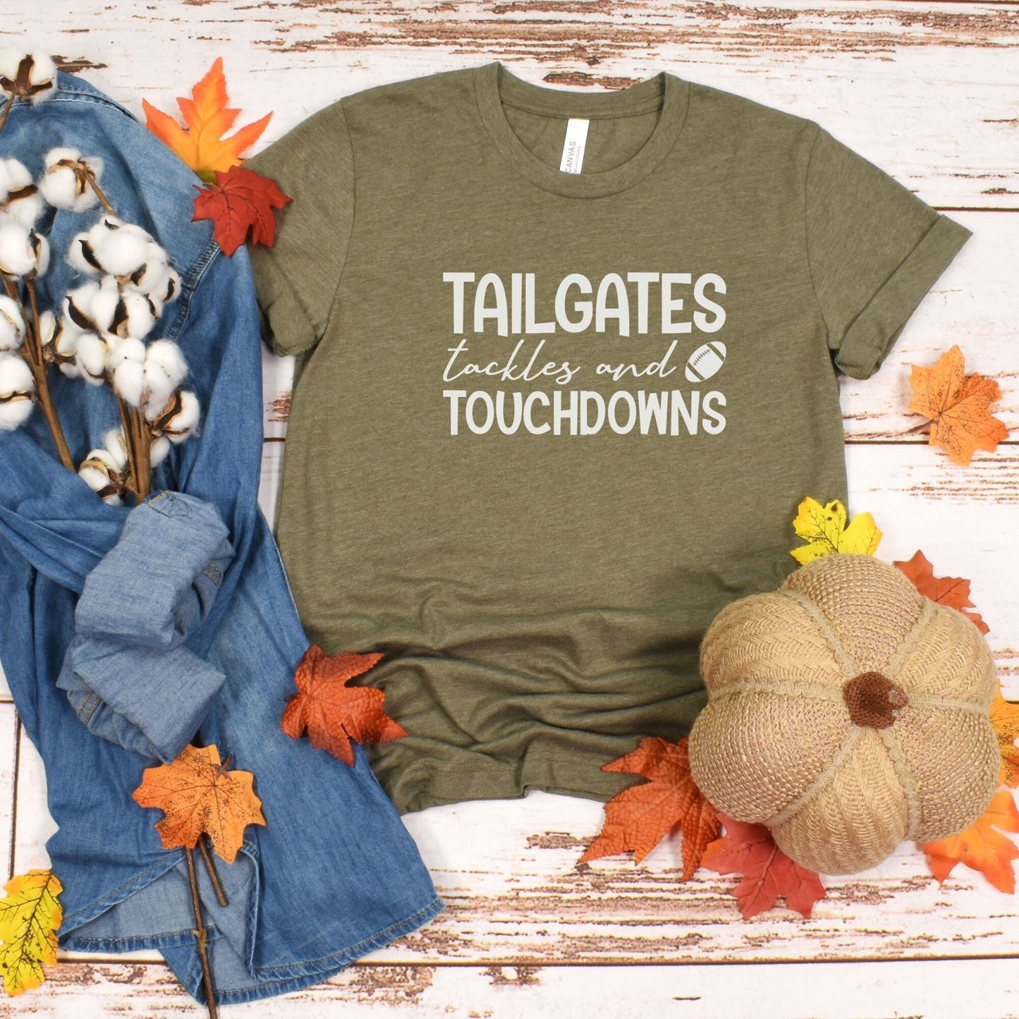 Football Womens Tee - Tailgate and Touchdown Fall Shirt