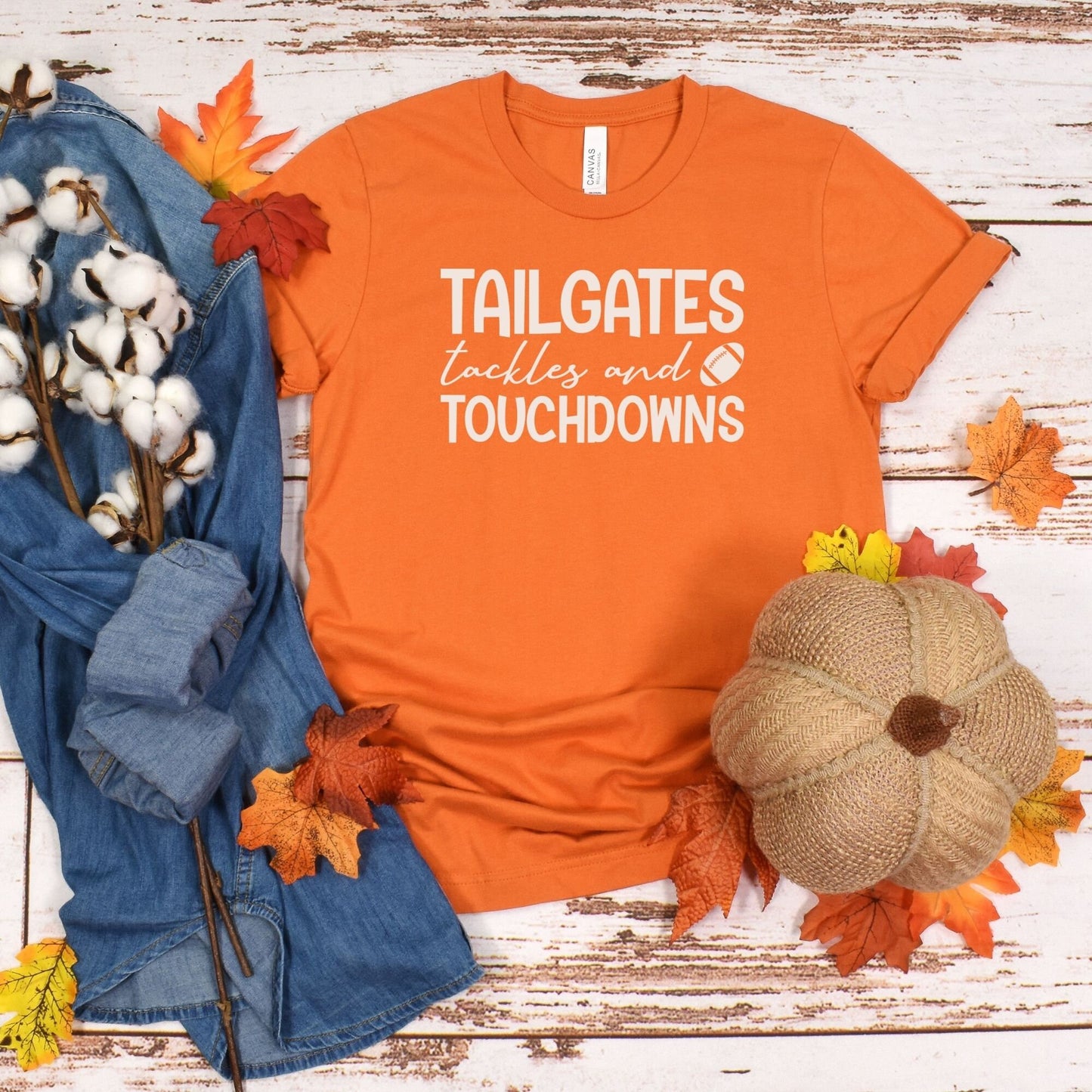 Football Womens Tee - Tailgate and Touchdown Fall Shirt