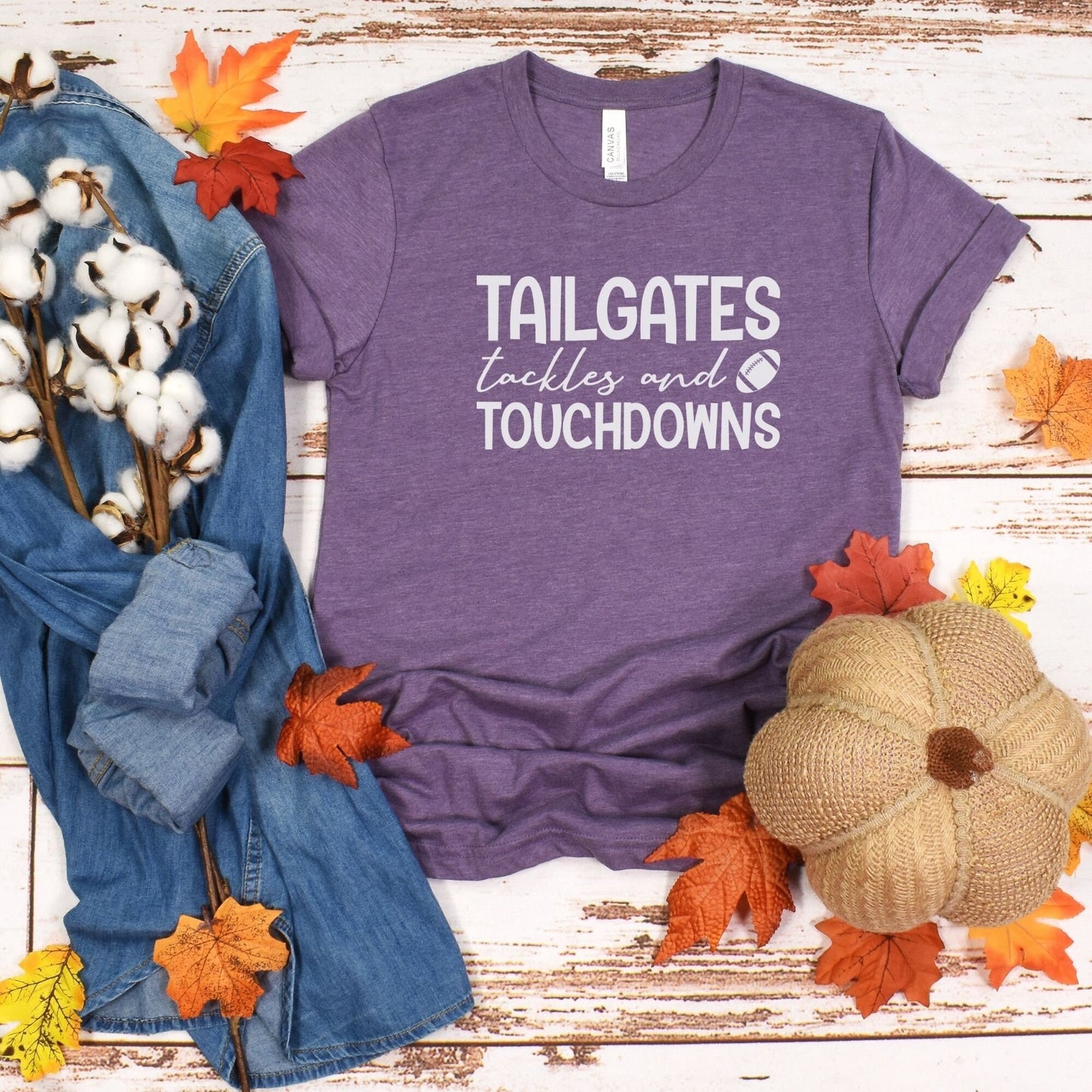 Football Womens Tee - Tailgate and Touchdown Fall Shirt