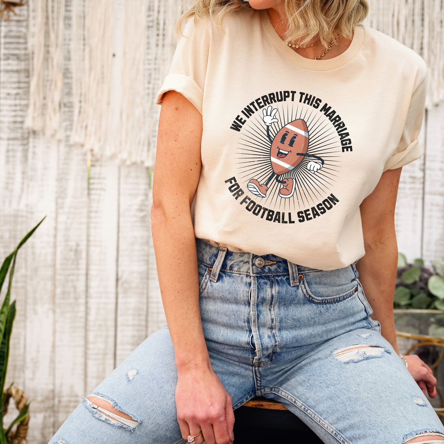 We Interrupt This Marriage For Football Season T-shirt