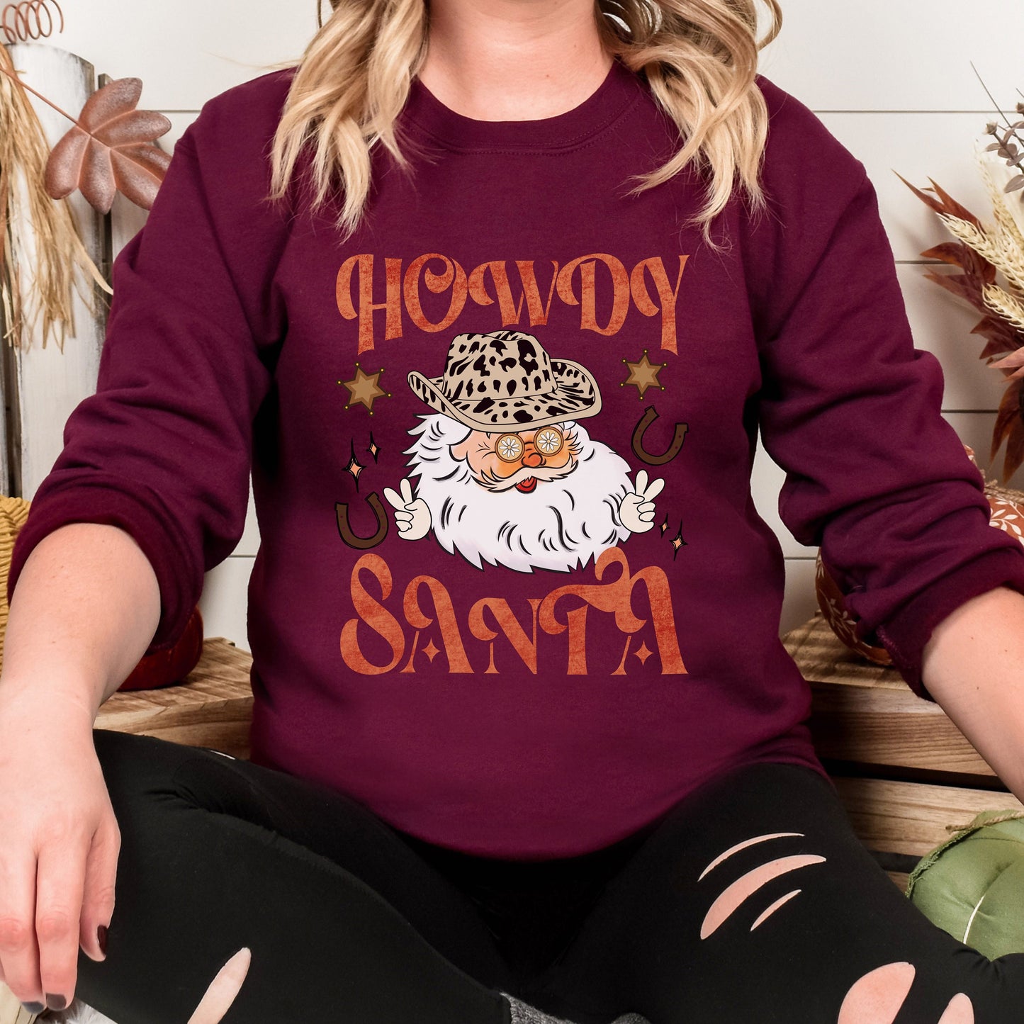 Retro Cowboy Christmas Sweatshirt