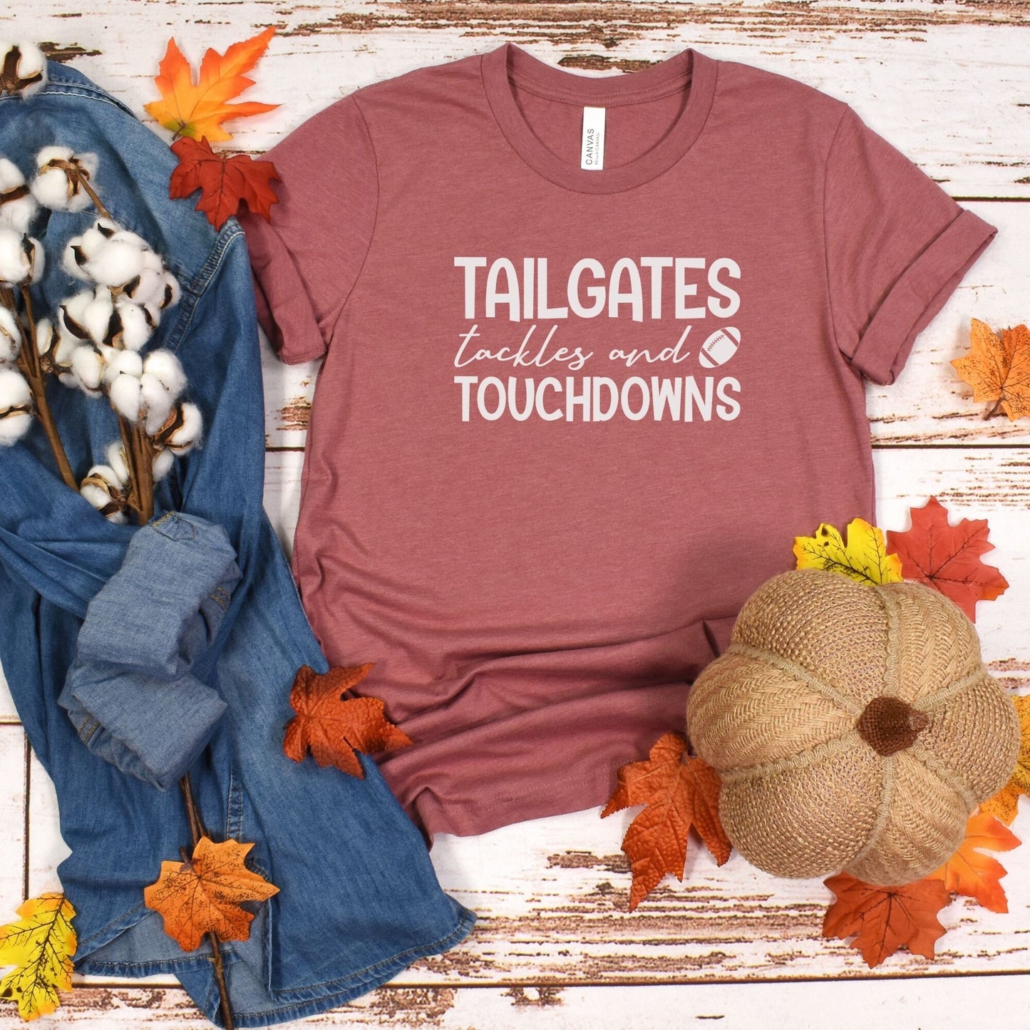 Football Womens Tee - Tailgate and Touchdown Fall Shirt