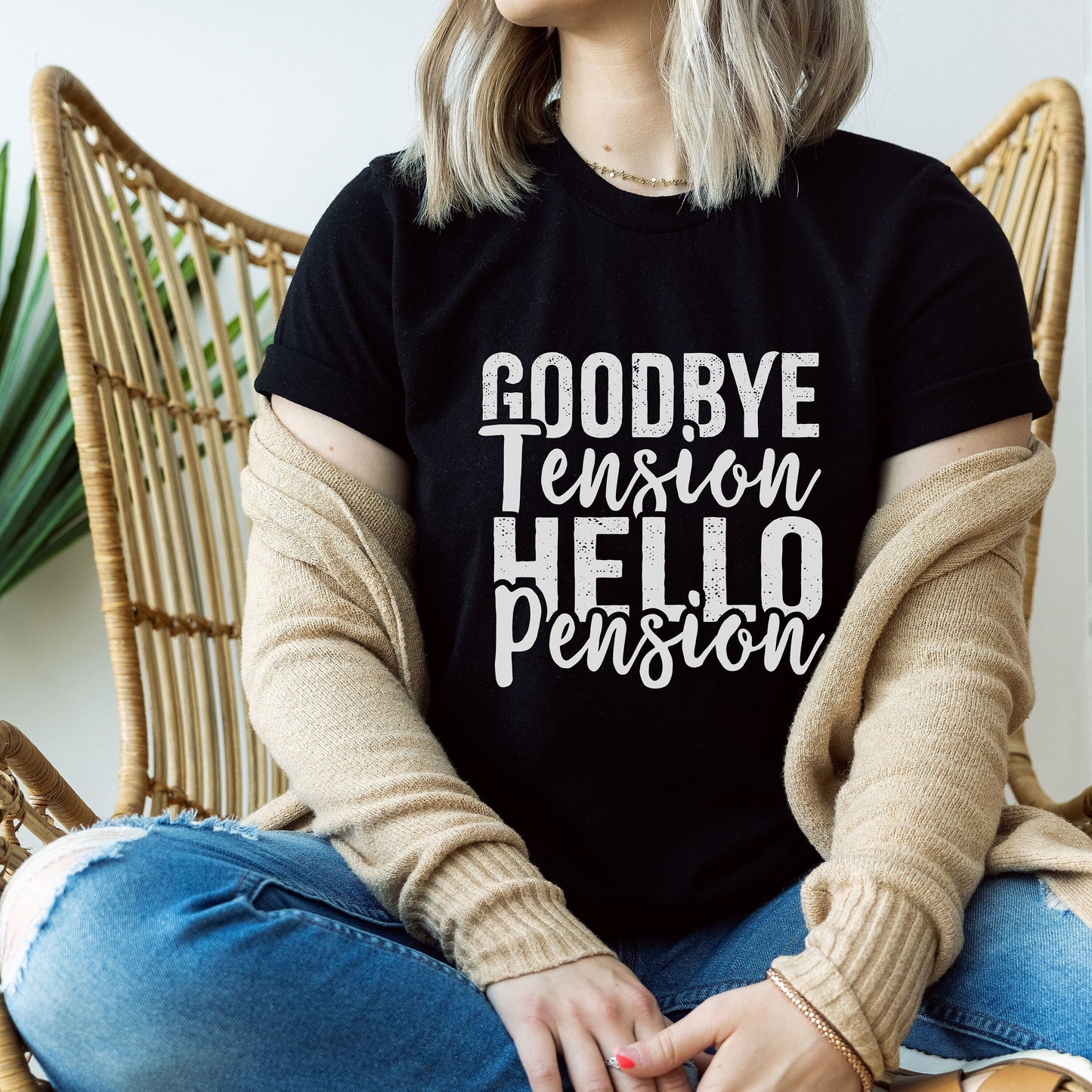 Goodbye Tension Hello Pension Retirement Shirt