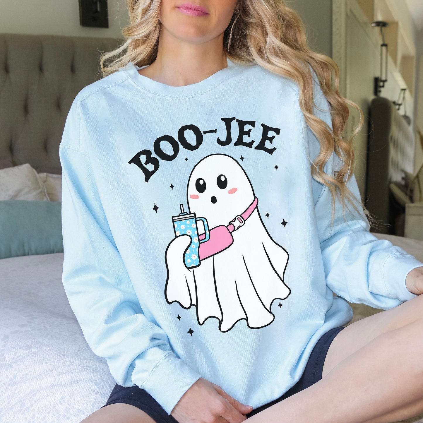 Boo-jee Halloween Ghost Comfort Colors Sweatshirt