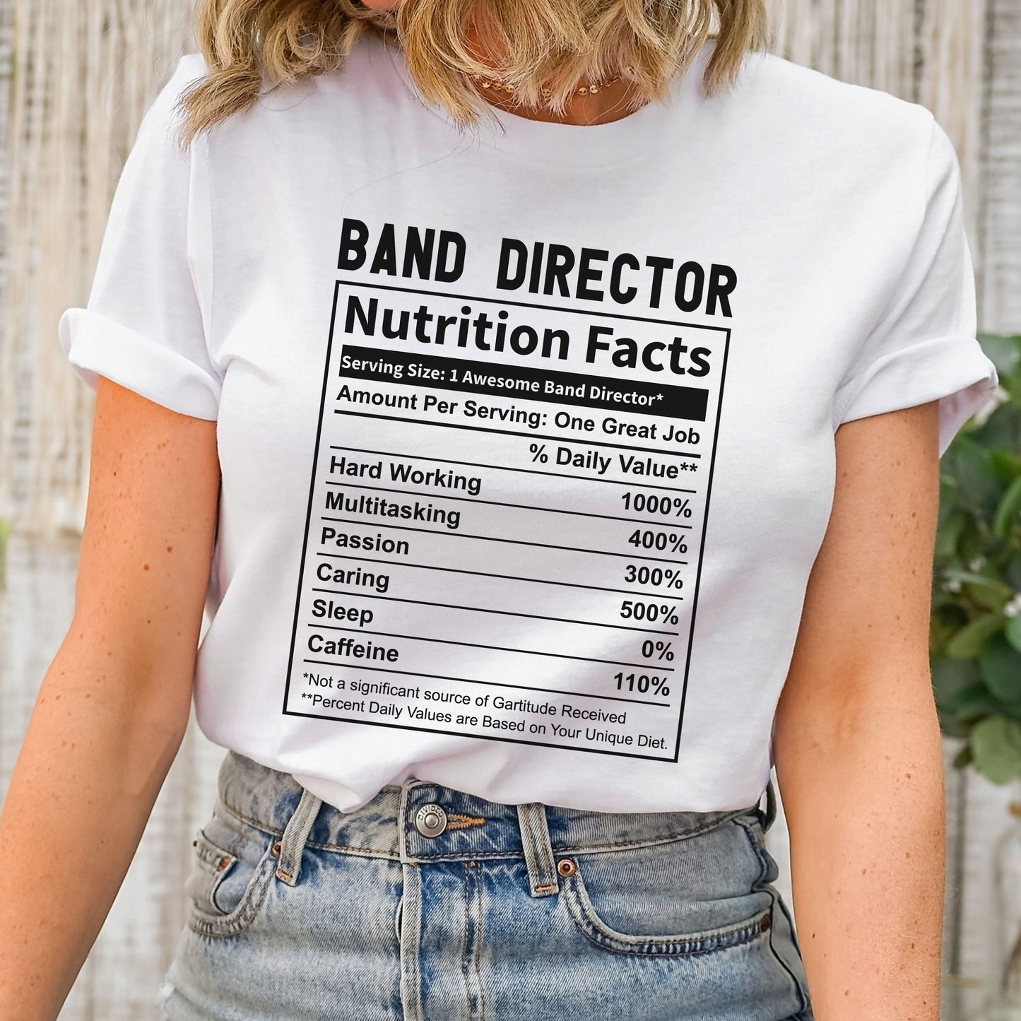 Band Director Nutrition Facts Shirt