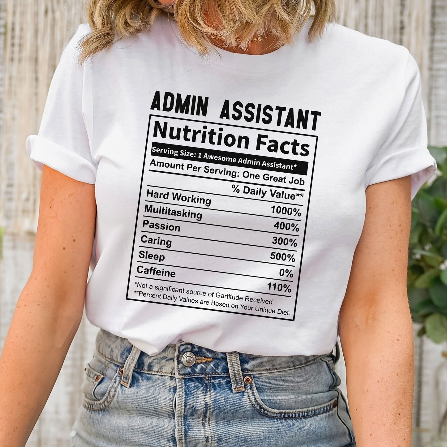 Administrative Assistant Nutrition Shirt