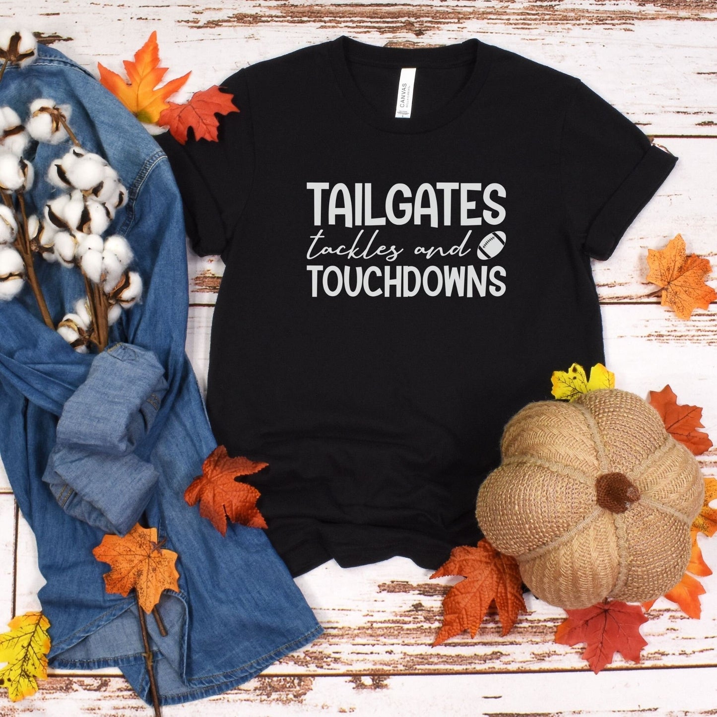 Football Womens Tee - Tailgate and Touchdown Fall Shirt