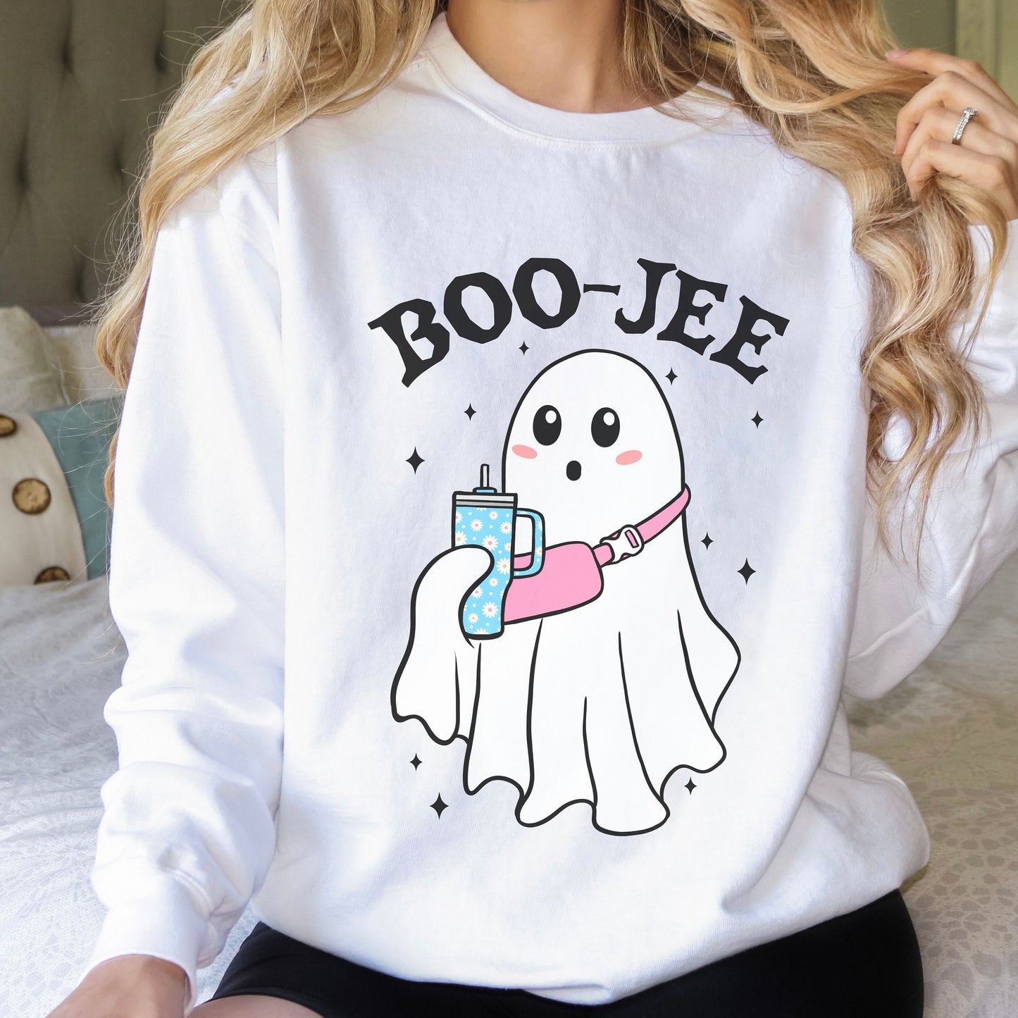 Boo-jee Halloween Ghost Comfort Colors Sweatshirt