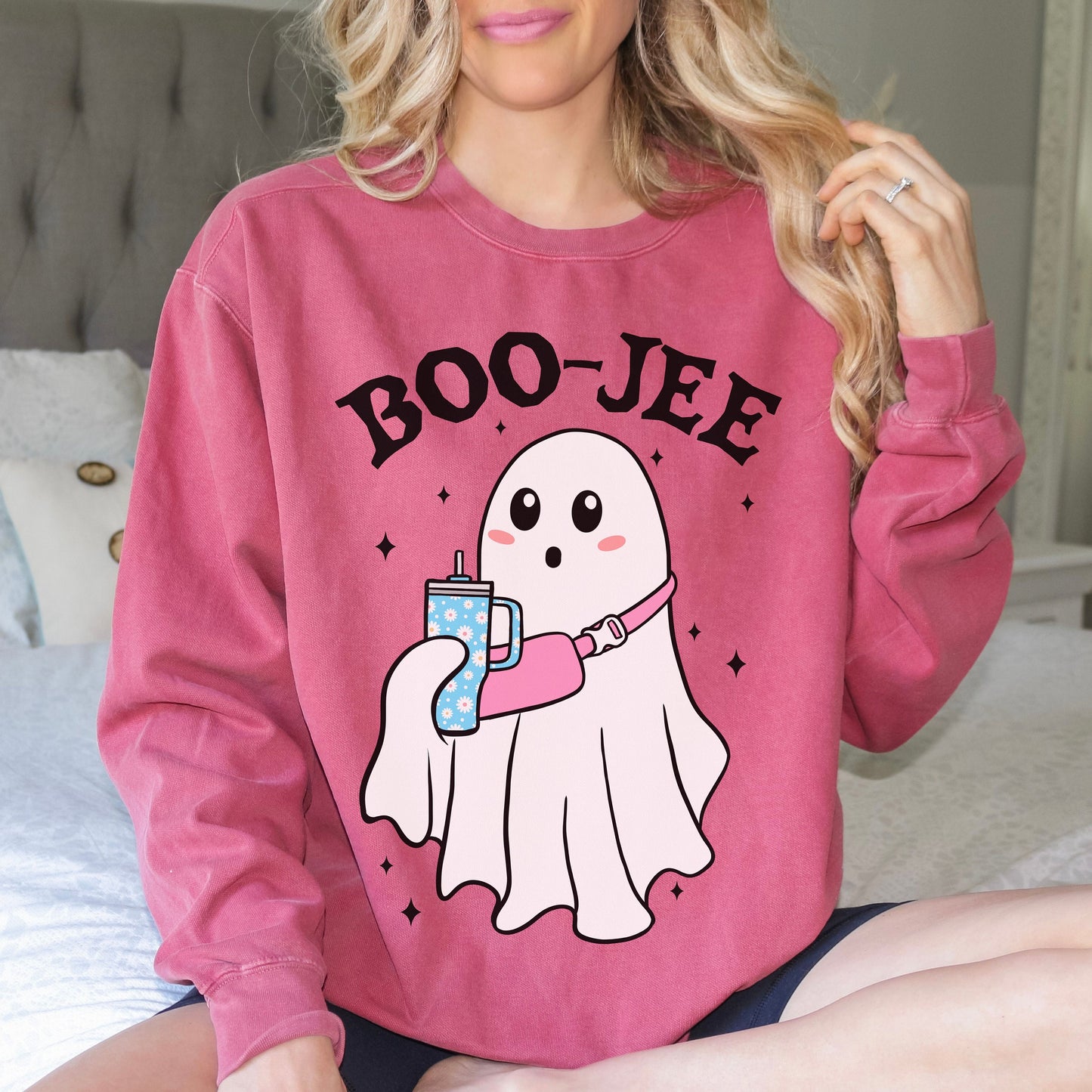 Boo-jee Halloween Ghost Comfort Colors Sweatshirt