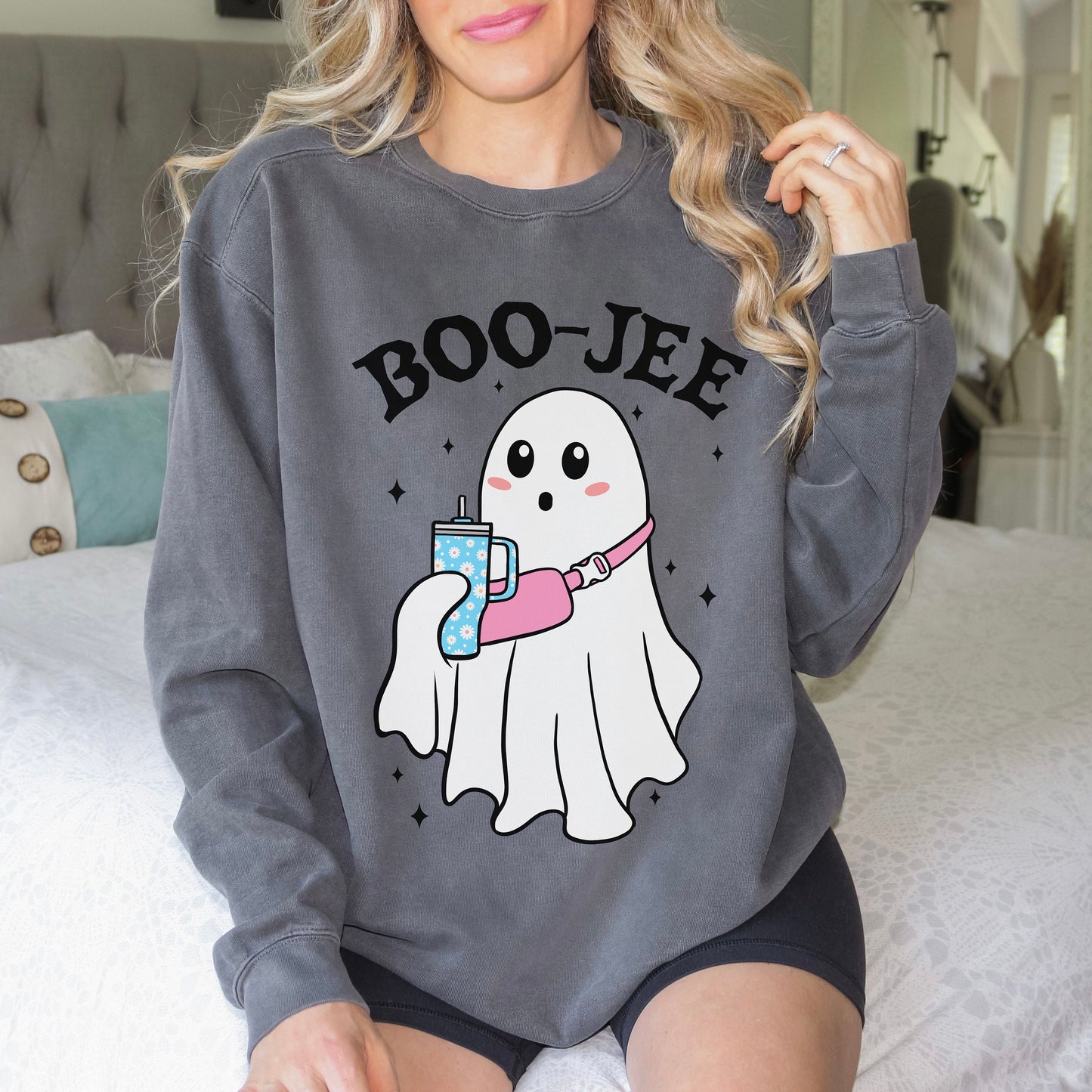 Boo-jee Halloween Ghost Comfort Colors Sweatshirt