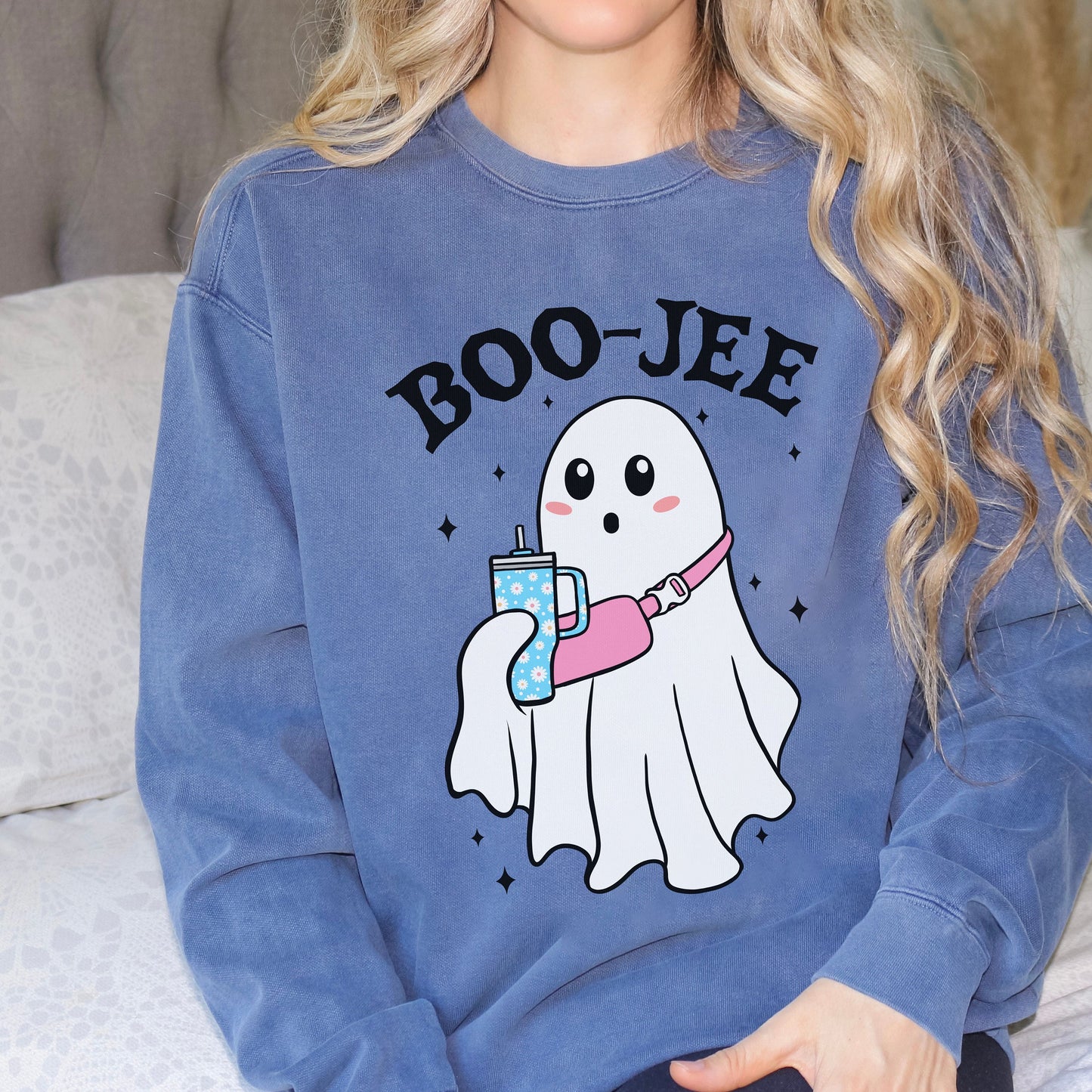 Boo-jee Halloween Ghost Comfort Colors Sweatshirt