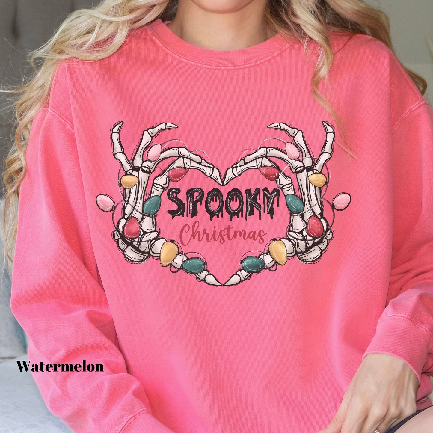 Skeleton Christmas Comfort Colors Sweatshirt