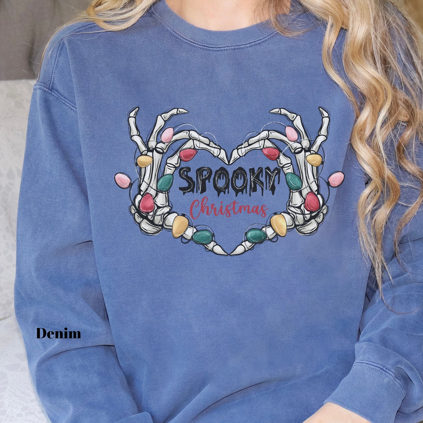 Skeleton Christmas Comfort Colors Sweatshirt