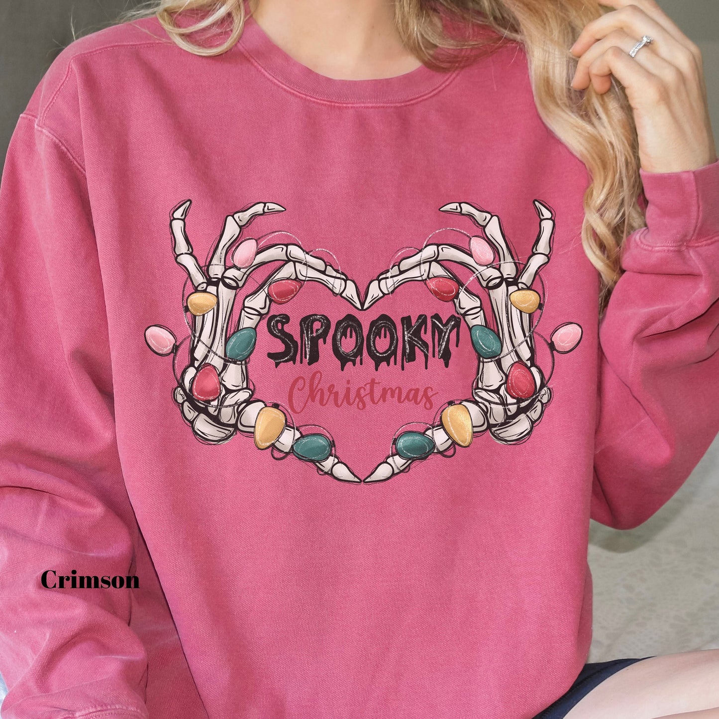 Skeleton Christmas Comfort Colors Sweatshirt