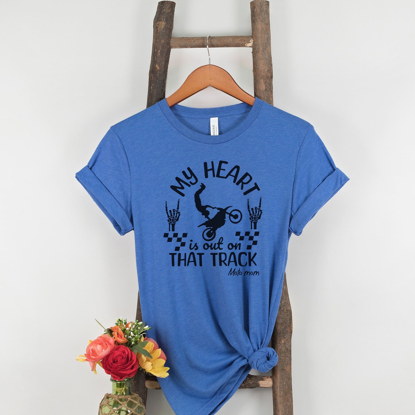 My Heart is on that Track Moto Mom Shirt, Motocross Shirt