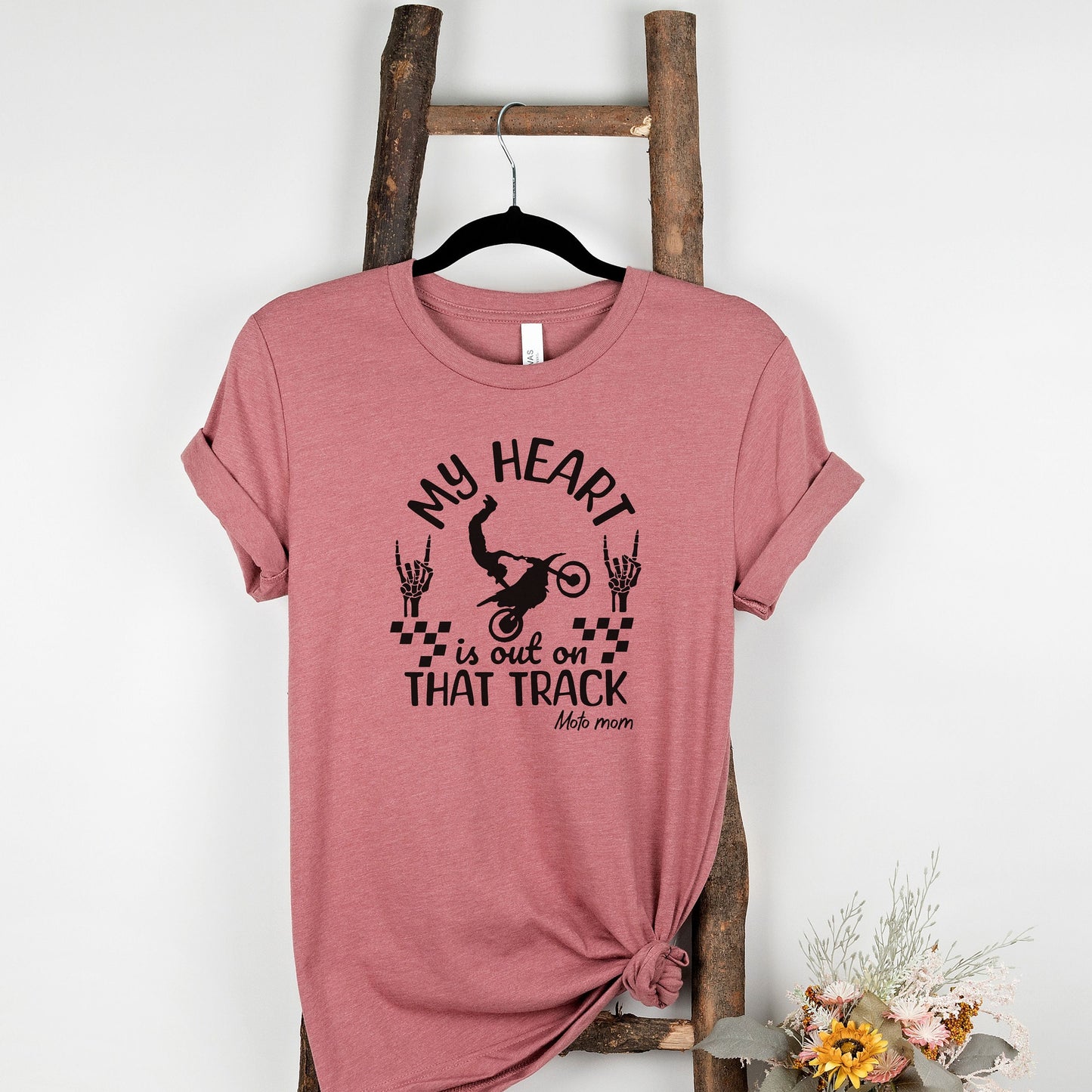 My Heart is on that Track Moto Mom Shirt, Motocross Shirt