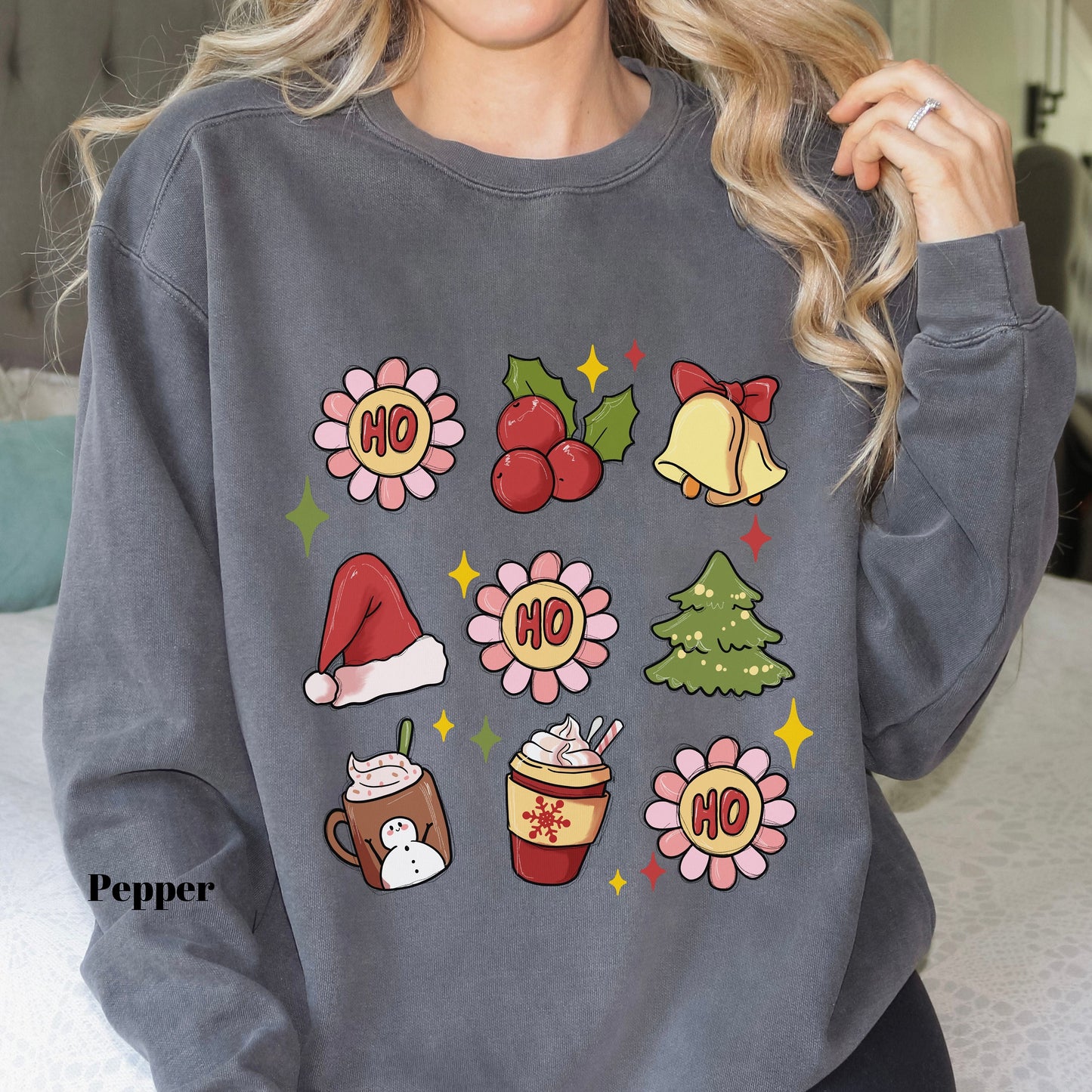 Retro Christmas Comfort Colors Sweatshirt