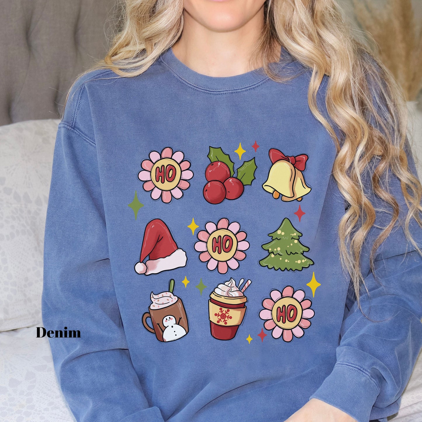 Retro Christmas Comfort Colors Sweatshirt