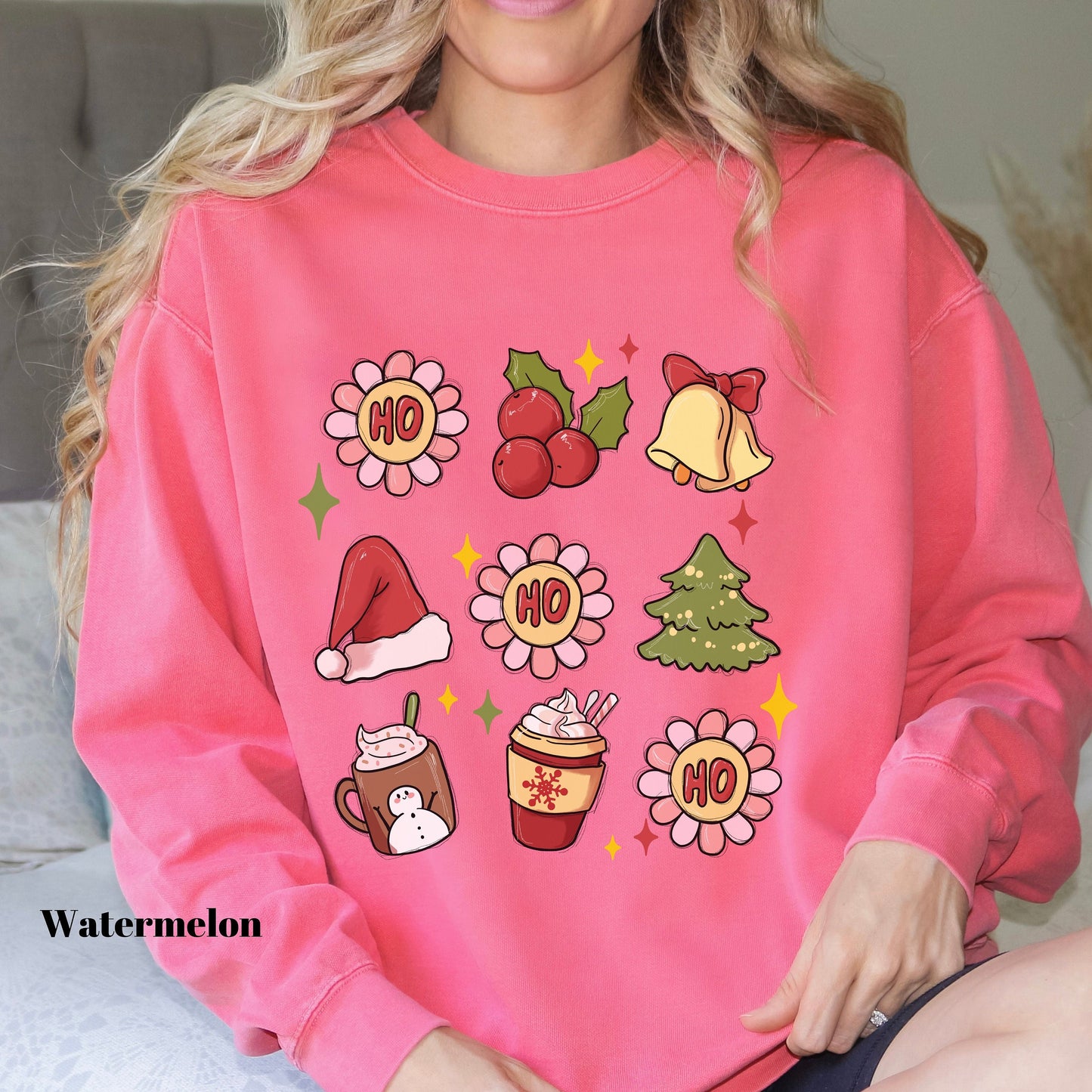 Retro Christmas Comfort Colors Sweatshirt