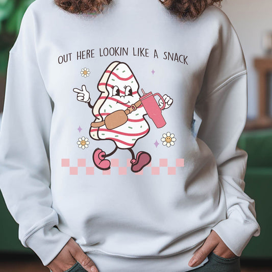 Funny Sarcastic Sassy Looking Like A Snack Tumbler Christmas Tree Sweatshirt