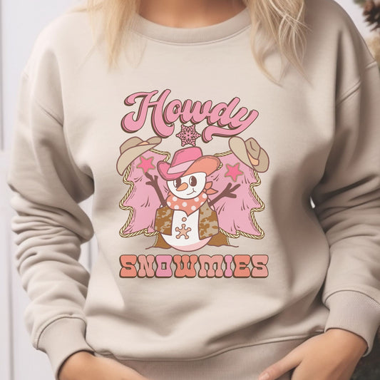 Howdy Snowmies Cowgirl Christmas Sweatshirt