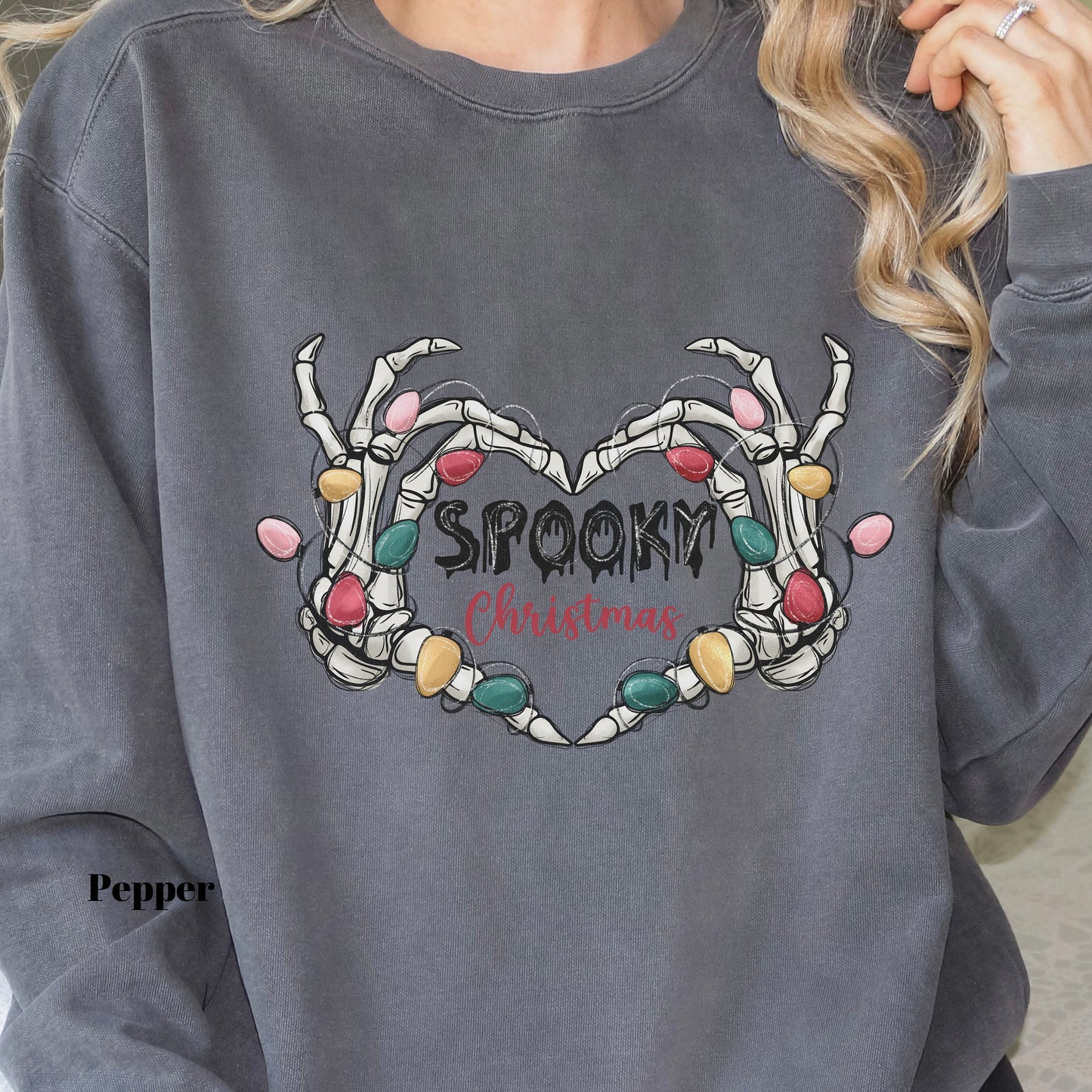 Skeleton Christmas Comfort Colors Sweatshirt