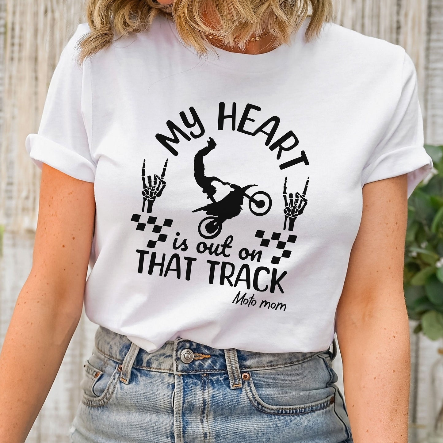 My Heart is on that Track Moto Mom Shirt, Motocross Shirt