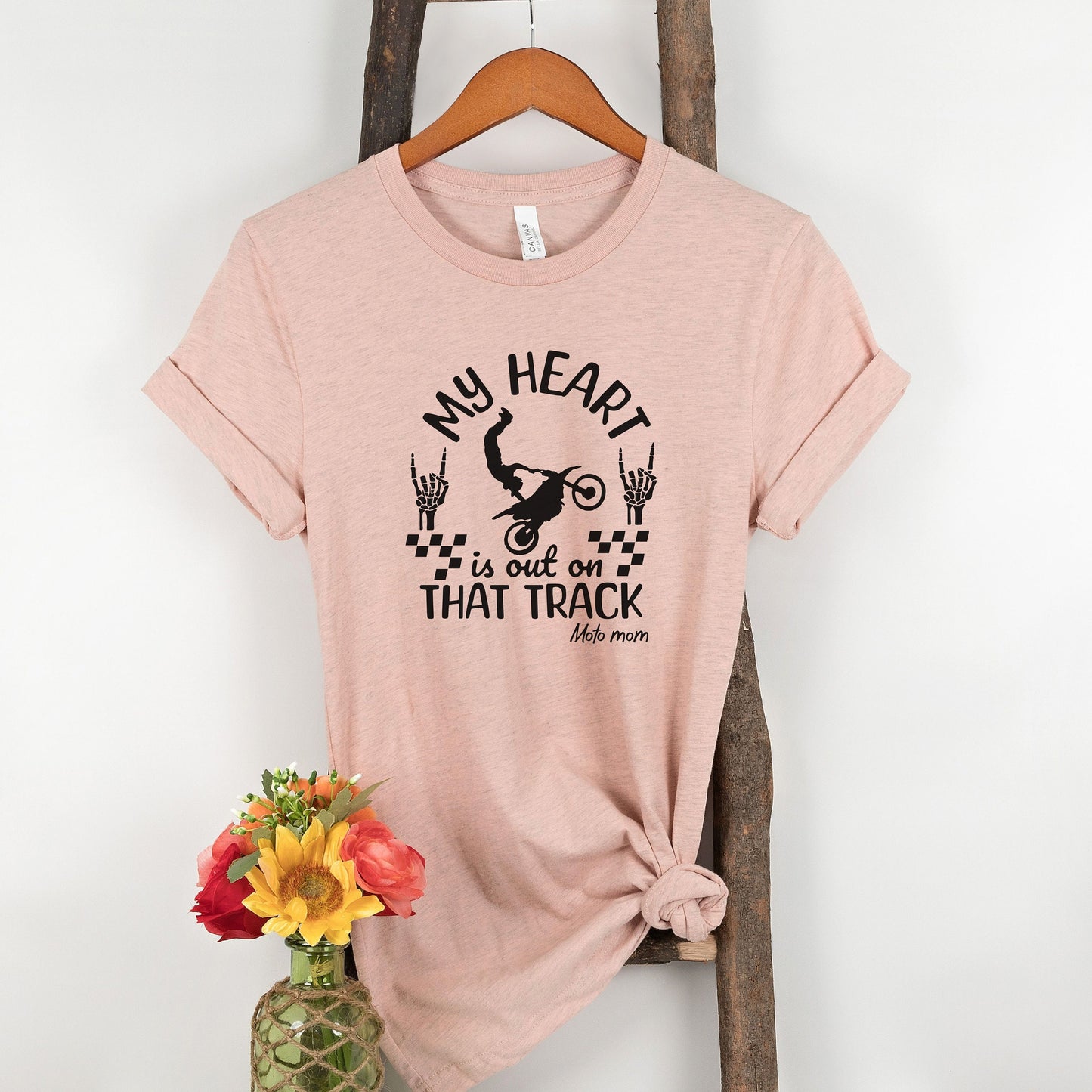 My Heart is on that Track Moto Mom Shirt, Motocross Shirt