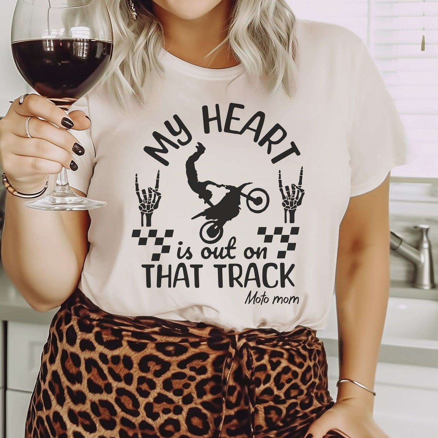 My Heart is on that Track Moto Mom Shirt, Motocross Shirt