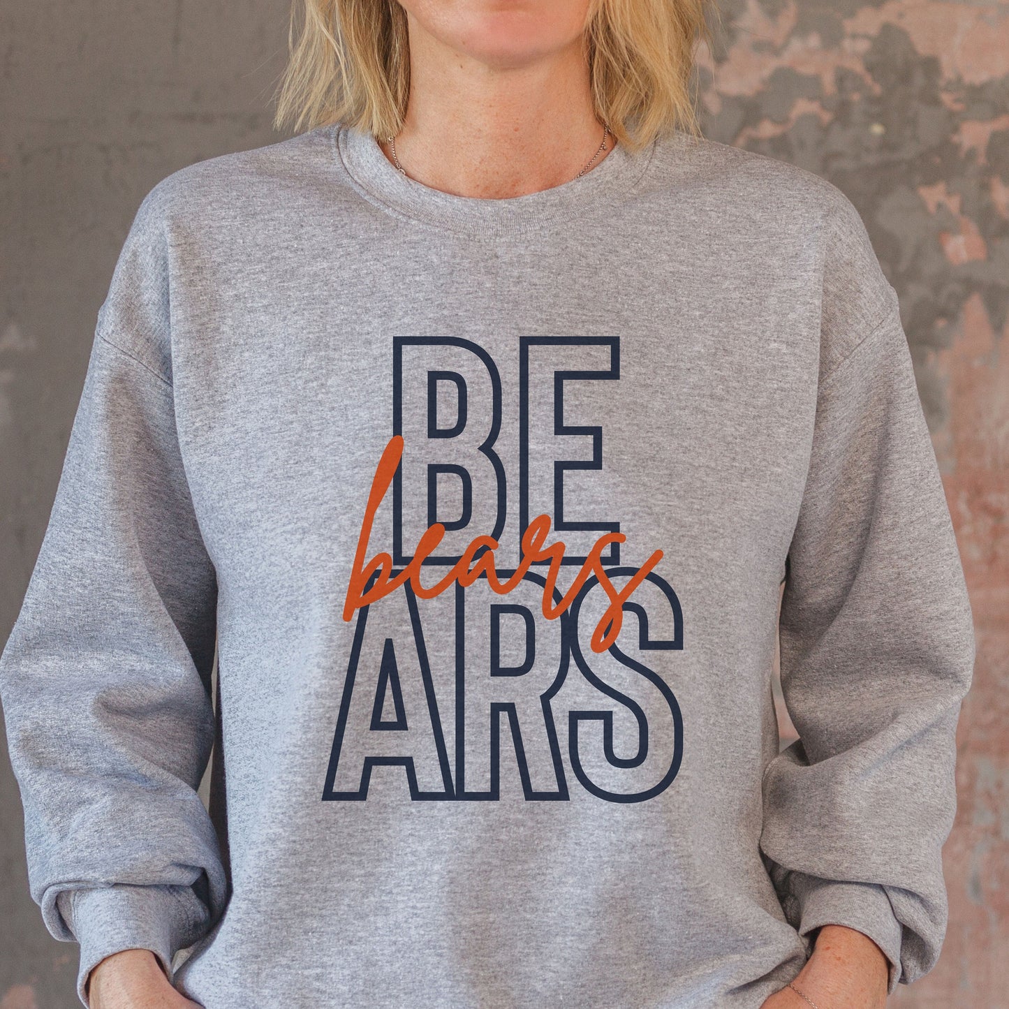 Bears Football Sweatshirt, Chicago Football Crewneck, Chicago Football Game Day | Bears Football Sweater, Bears Shirt Gift for Her