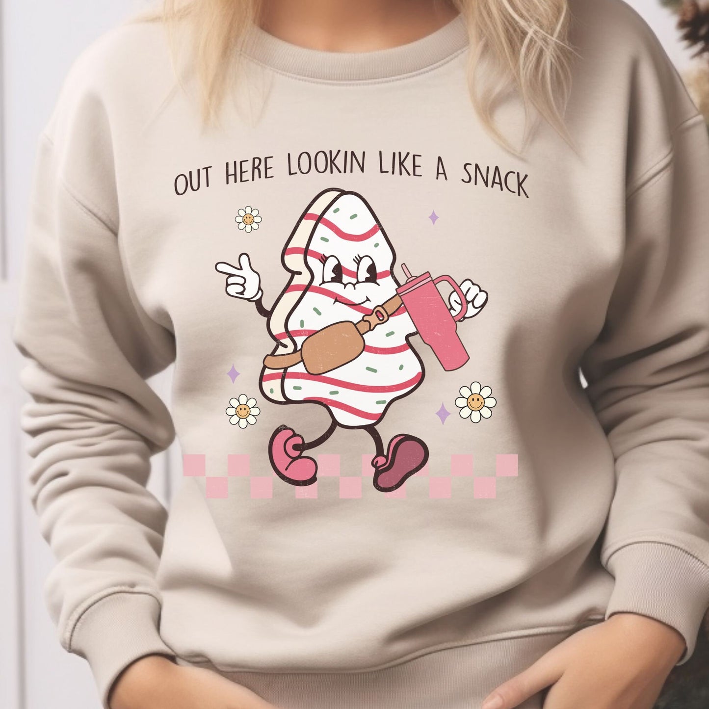 Funny Sarcastic Sassy Looking Like A Snack Tumbler Christmas Tree Sweatshirt