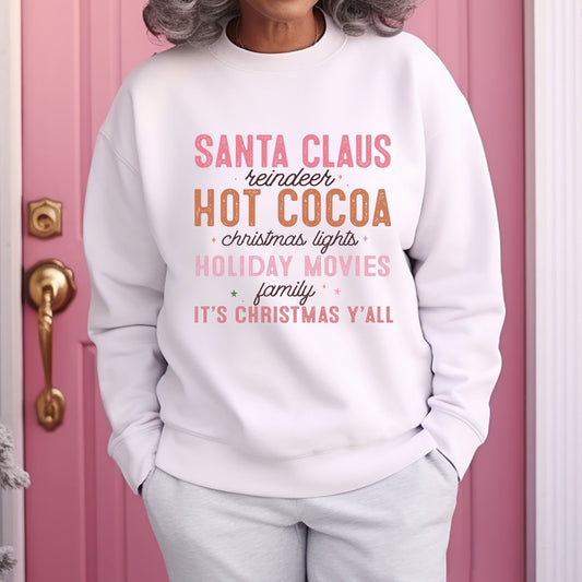 Merry Christmas Sweatshirt - Cute Holiday Shirt for Women