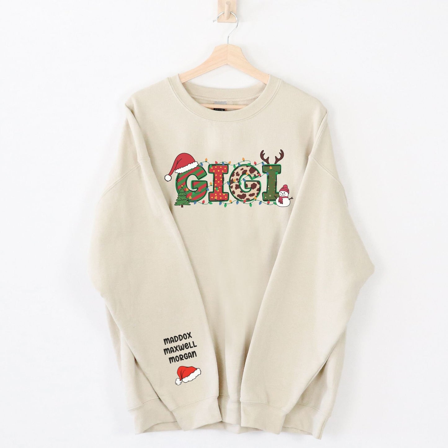 Custom Gigi Sweatshirt, Christmas Grandma Claus Sweatshirt