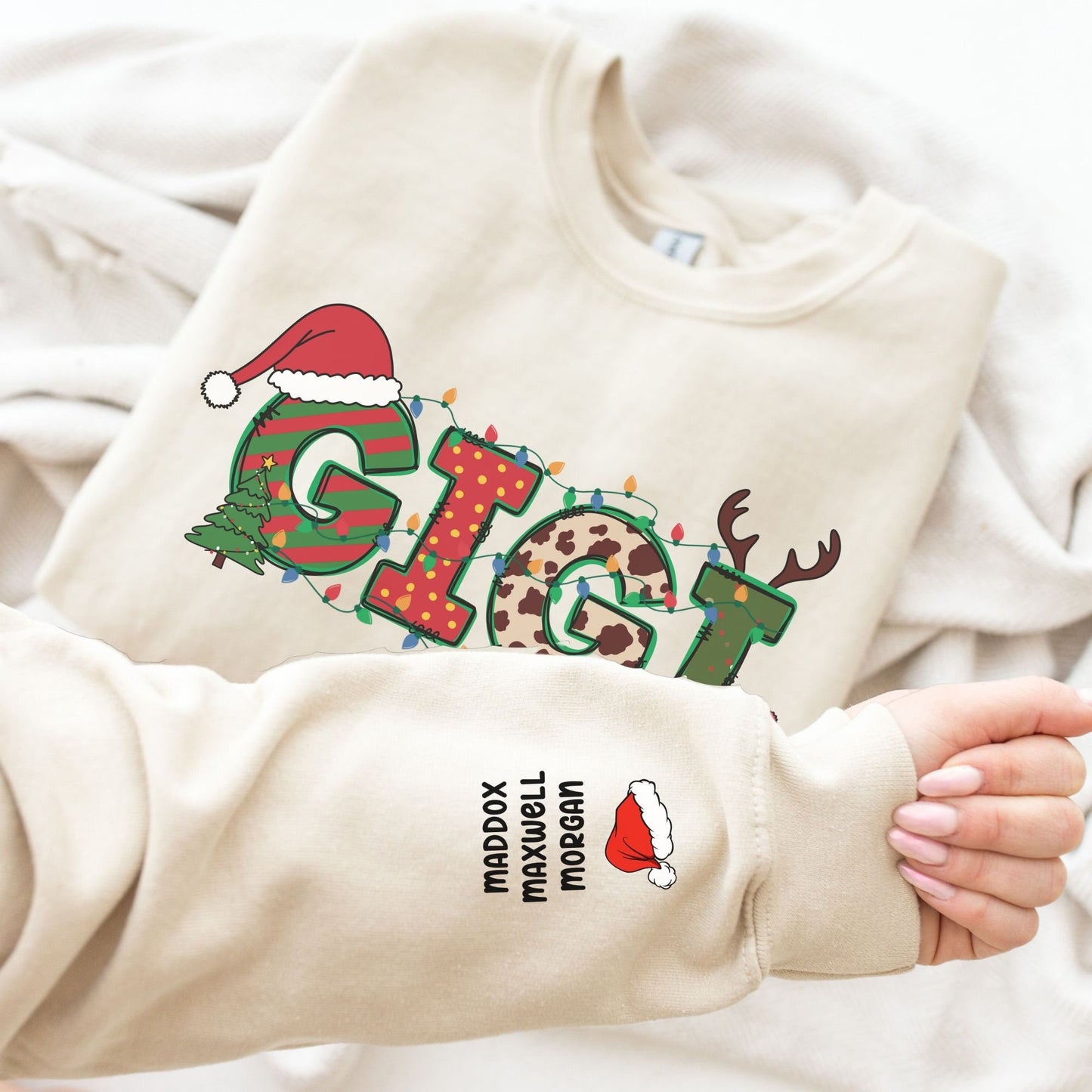 Custom Gigi Sweatshirt, Christmas Grandma Claus Sweatshirt