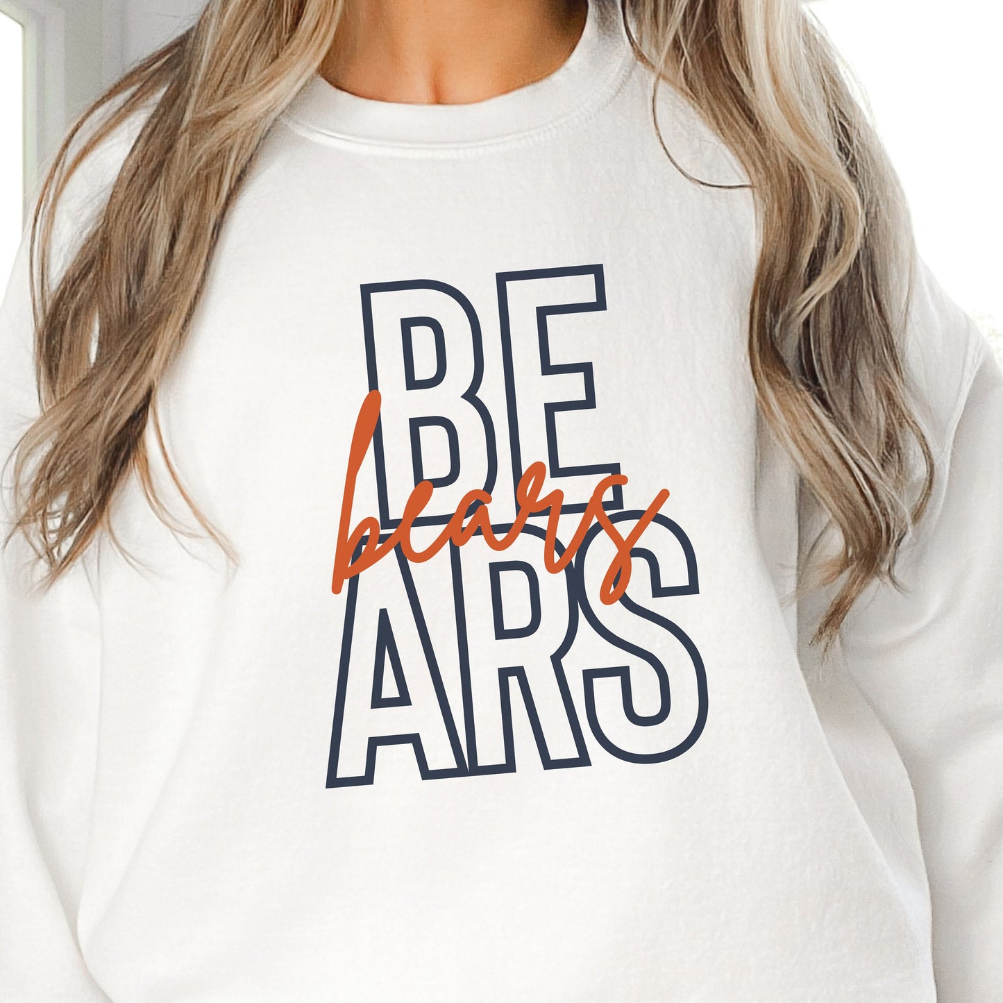 Bears Football Sweatshirt, Chicago Football Crewneck, Chicago Football Game Day | Bears Football Sweater, Bears Shirt Gift for Her