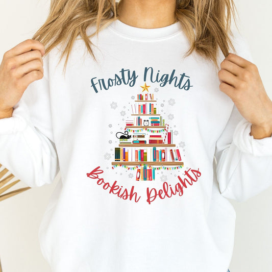 Book Tree Christmas Crewneck