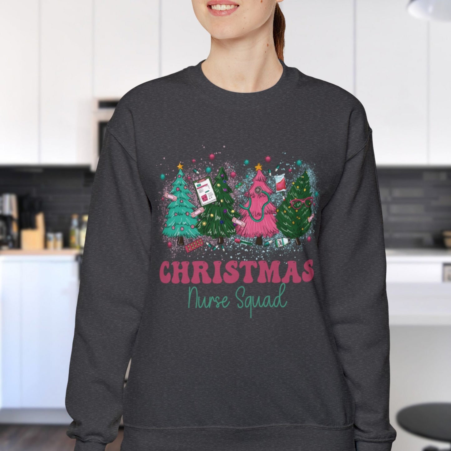 Nurse Squad Sweatshirt - Christmas Gift and Matching Pink Christmas