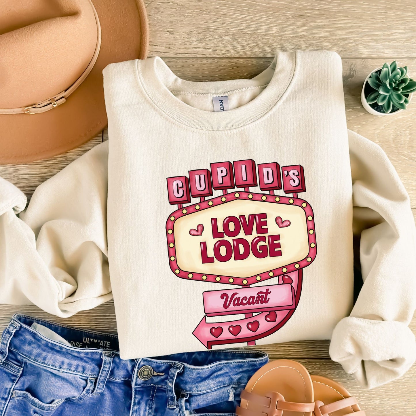 Cupids Love Lodge Valentine's Sweatshirt