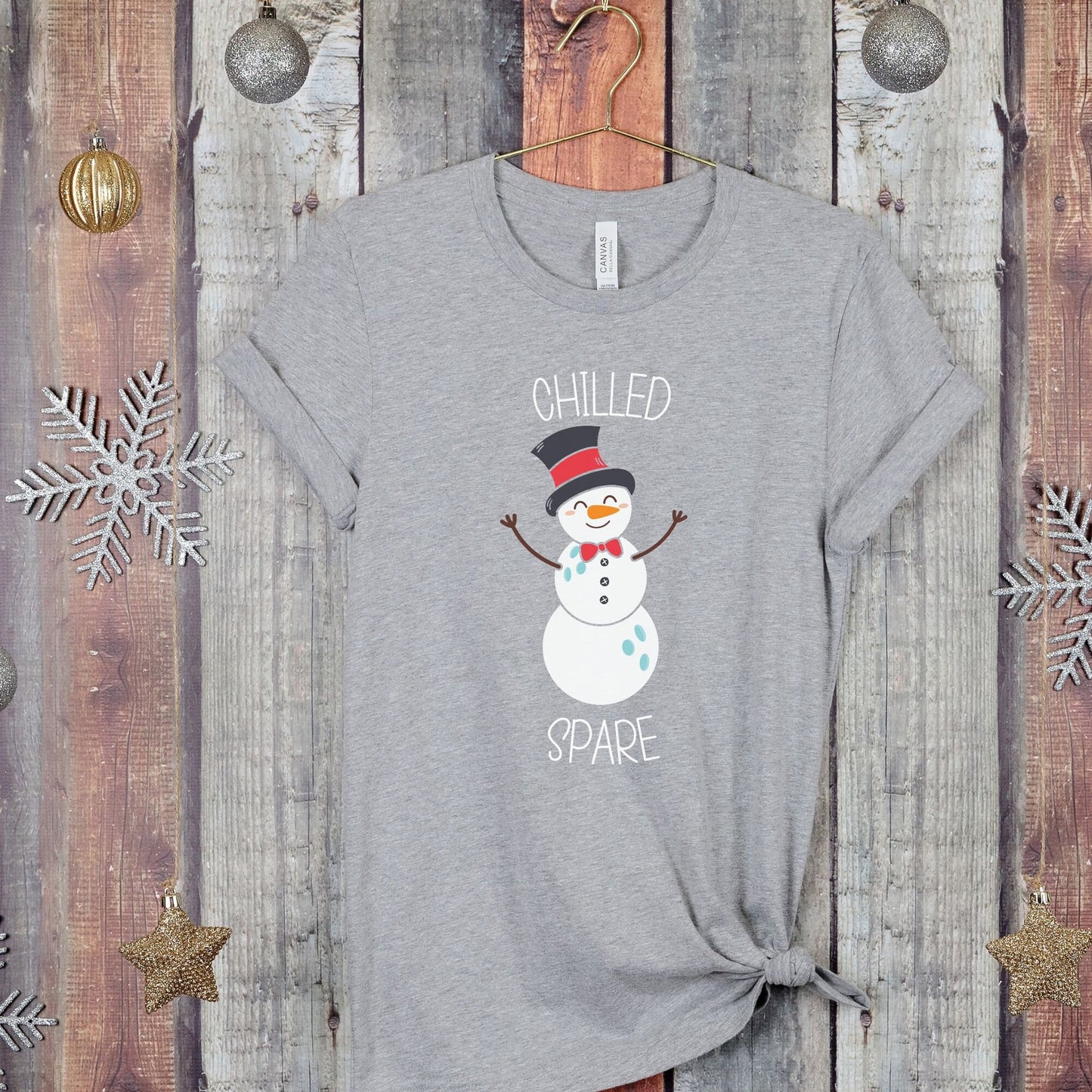 Bowling Snowman Christmas Tee