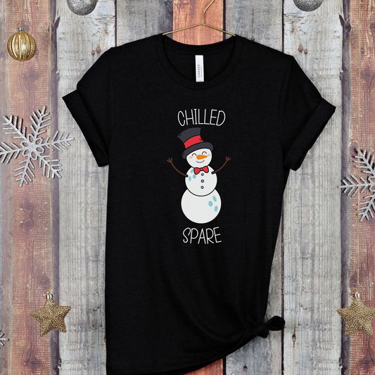 Bowling Snowman Christmas Tee