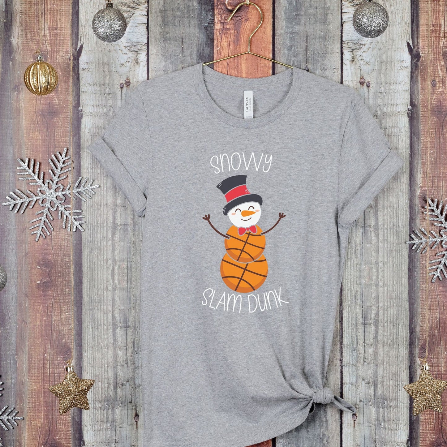 Basketball Snowman Shirt