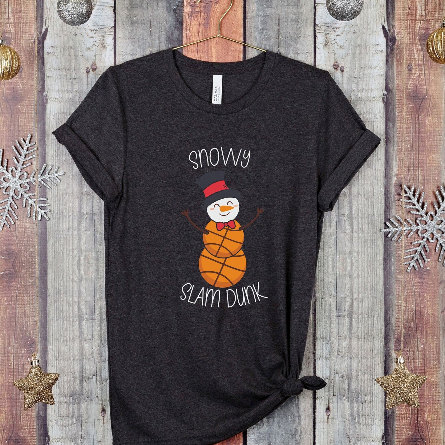 Basketball Snowman Shirt