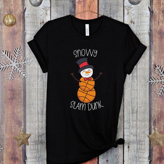 Basketball Snowman Shirt